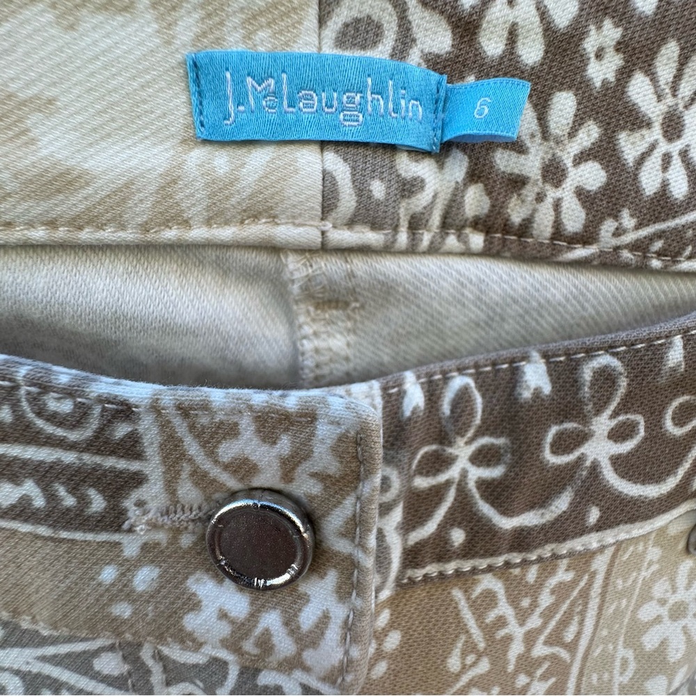 J. Mclaughlin Patchwork Print Straight Leg Pant S… - image 2